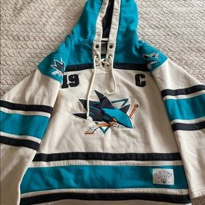 Joe Thornton old time hockey hoodie